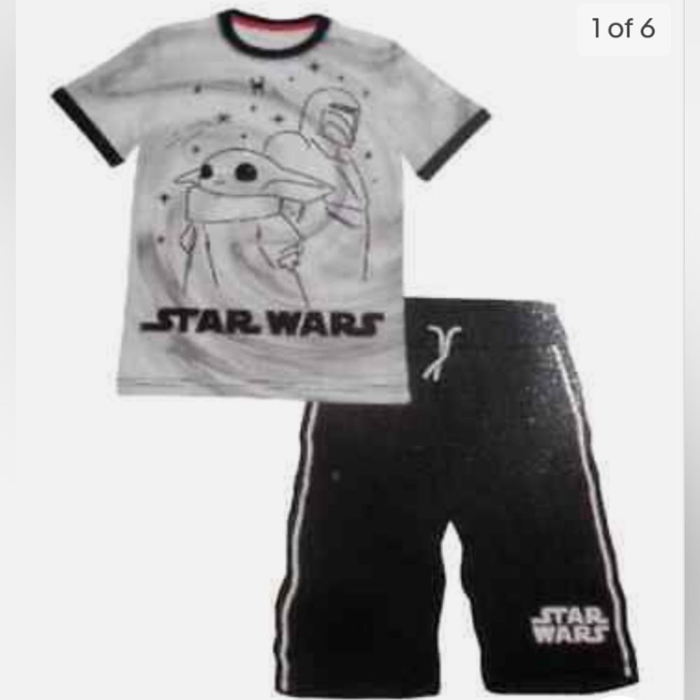 NEW Disney Star Wars The Mandalorian 2-Piece Short Set Star Wars Boys Short Set